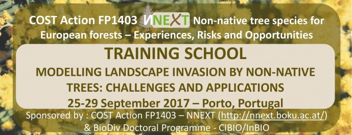 MODELLING LANDSCAPE INVASION BY NON-NATIVE TREES: CHALLENGES AND APPLICATIONS - TRAINING SCHOOL