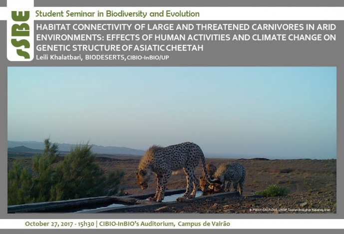 HABITAT CONNECTIVITY OF LARGE AND THREATENED CARNIVORES IN ARID ENVIRONMENTS: EFFECTS OF HUMAN ACTIVITIES AND CLIMATE CHANGE ON GENETIC STRUCTURE OF ASIATIC CHEETAH